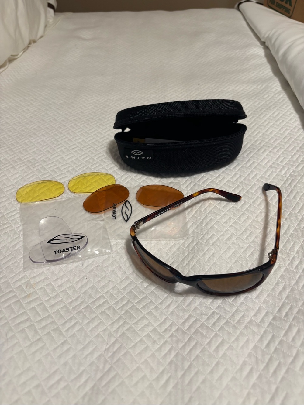 Smith Sunglasses with Interchangeable Lenses, Brown Frame
